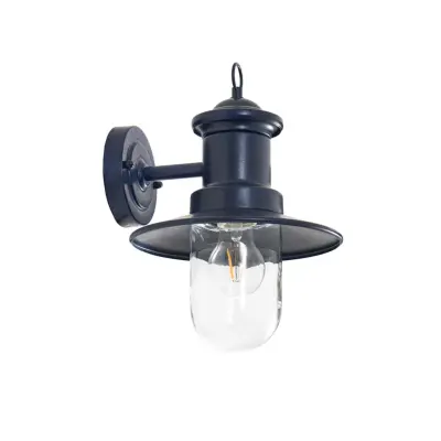 Lindby - Eloretta vägglampa, stål, svart, E27, IP44