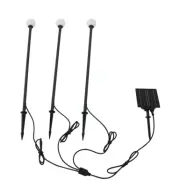 Lindby - Freydis solcellslampa med jordspett, 3 st. Svart –