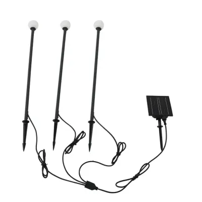 Lindby - Freydis Solcellslampa w/Jordspett 3 pcs. Svart