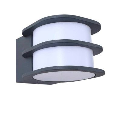 Lindby - Fyra Round LED Smart Utomhus Vägglampa Grå