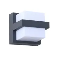 Lindby - Fyra Square LED Smart Utomhus Vägglampa Grå