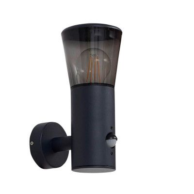 Lindby - Heulo Utomhus Vägglampa Ø10,5 w/Sensor Røyk Grå