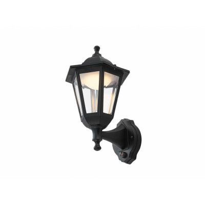 Lindby - Iavo LED Utomhus Vägglampa w/Sensor Black/Clear