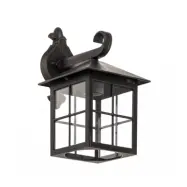 Lindby - Ida utomhusvägglampa, rostfärgad, 34 cm, lykta, E27-