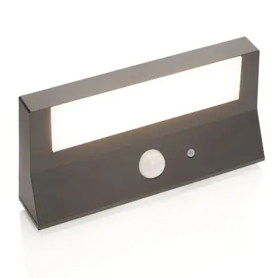 Lindby - Maresia LED-solcellslampa för utomhusbruk, sensor, antracit –