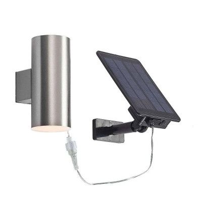 Lindby - Maurun Solcelle Vägglampa Silver
