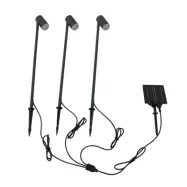 Lindby - Myric solcellslampa med jordspett, 3 st. Svart –