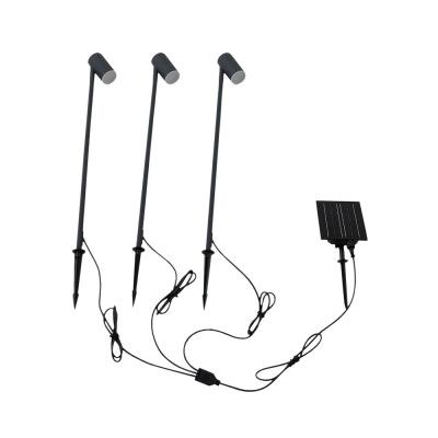 Lindby - Myric Solcellslampa w/Jordspett 3 pcs. Svart