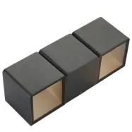 Lindby - Niclas Square LED Utomhus Vägglampa Dark Grey