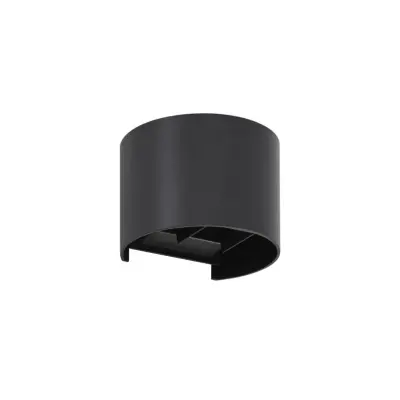 Lindby - Nivar Round LED Utomhus Vägglampa Black