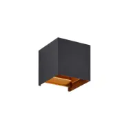Lindby - Nivar Square LED Utomhus Vägglampa Black/Gold