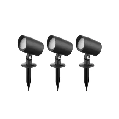 Lindby - Nycta LED Smart Lámpara  Exterior/Jardín w/Jordspett 3 pcs. Svart