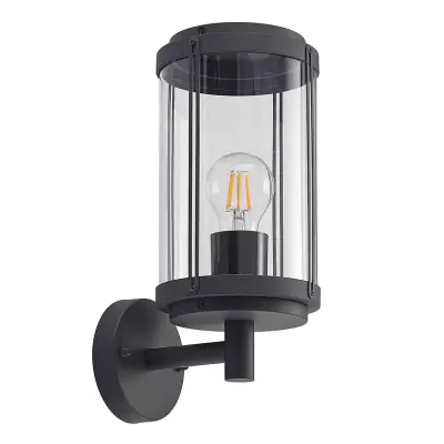 Lindby - Ojali Utomhus Vägglampa Dark Grey/Clear