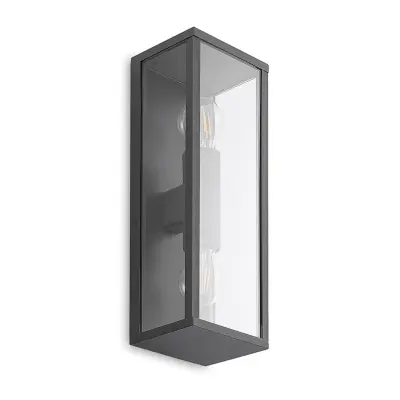 Lindby - Peldar 2 Utomhus Vägglampa Dark Grey