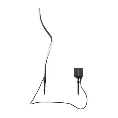 Lindby - Sabriel Curved Solcellslampa Svart