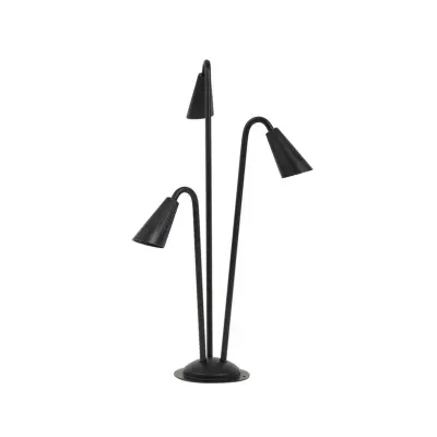 Lindby - Sorvete väglampa, 3 lampor, höjd 83 cm, svart