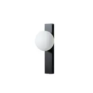 Tavrik vägglampa till bad, svart/vit, glas - Lindby - Balkong - Modern - Med en ljuskälla