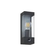 Tilian Utomhus Vägglampa w/Sensor Dark Grey/Clear Lindby - Balkong - Modern - Metall - Vinklad