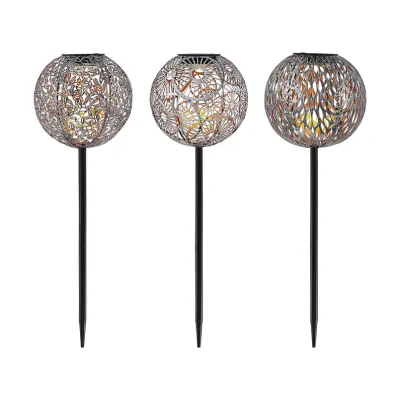 Lindby - Vilani LED Solcelle Trädgårdslampa  3 pcs. Silver