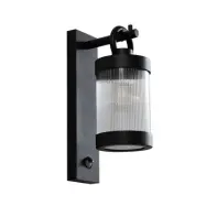 Lindby - Yrene Fluted Utomhus Vägglampa w/Sensor Svart