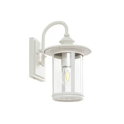 Lindby - Zayn utomhusvägglampa, höjd 33 cm, glas, vit, IP23