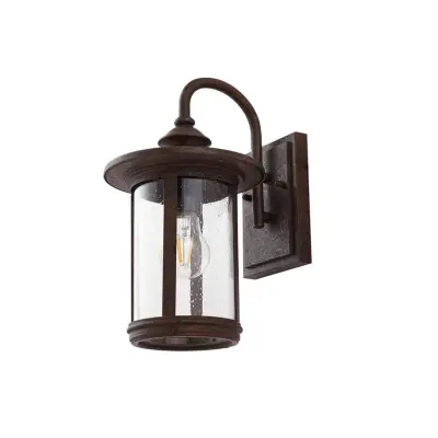 Lindby - Zayn utomhusvägglampa höjd 33 cm rostfärgad glas IP23