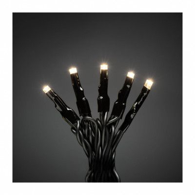 Ljusslinga 40 varmvita mikro LED svart kabel 24V/IP44