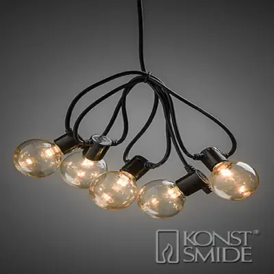 Ljusslinga LED 20 lampor amber E14, 24V/IP44