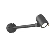 Lucande - Beatrix Utomhus Vägglampa Dark Grey/Clear