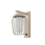 Lucande - Chandan utomhusvägglampa, 30 cm, beige, sensor, IP44