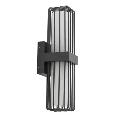 Lucande - Chandan utomhusvägglampa höjd 41,9 cm antracit aluminium