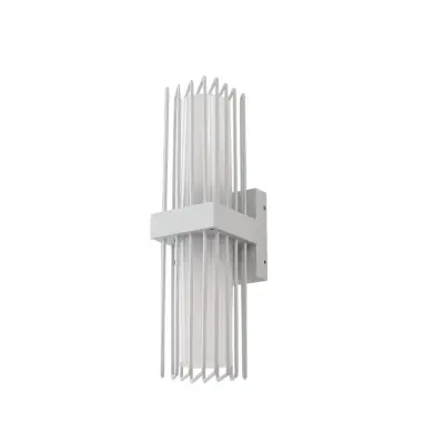 Lucande - Chandan utomhusvägglampa höjd 42 cm vit IP54 metall