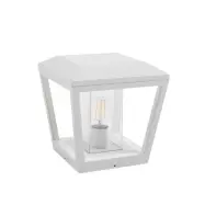 Lucande - Dunia sockellampa, E27, vit, IP54, metall, 24 cm