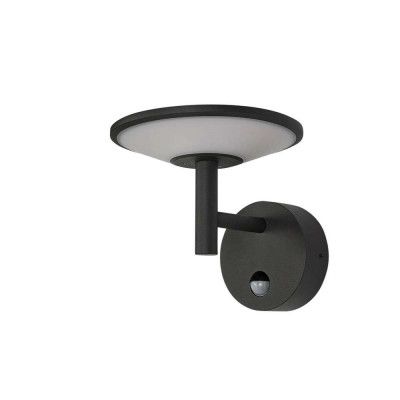 Lucande - Fenia Utomhus Vägglampa w/Sensor Anthracite/Opal