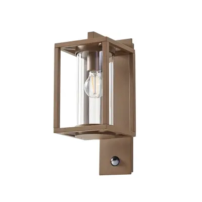 Lucande - Ferda utomhusvägglampa hängande brun IP44 sensor