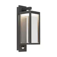 Lucande - Ferdinand utomhusvägglampa med sensor, mörkgrå –