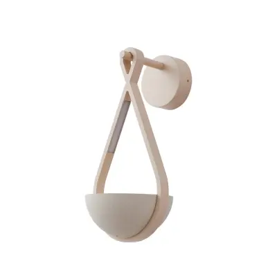 Lucande - Florka LED-utomhusvägglampa Blomkorg IP54 Betong