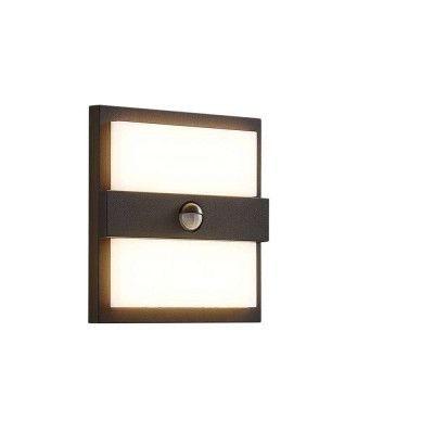 Lucande - Gylfi Utomhus Vägglampa w/Sensor Graphite/White