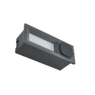 Lucande - Lachlain LED-vägginbyggnadslampa, uttag, antracit