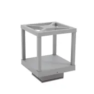 Lucande - Lealan LED-sockellampa, 23 cm, IP54, grå, metall