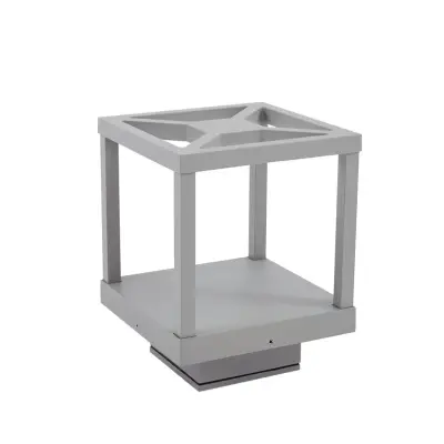 Lucande - Lealan LED-sockellampa, 23 cm, IP54, grå, metall