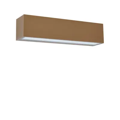 Lucande - Lengo LED-utomhusvägglampa, 25 cm, brun, nedåt, 3000 K