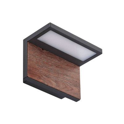 Lucande - Lignus LED Utomhus Vägglampa Wood
