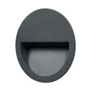 Lucande - Loya Round Utomhus Inbyggdsvägglampa Dark Grey