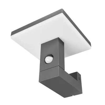 Lucande - Olesia Utomhus Vägglampa w/Sensor Dark Grey/Opal
