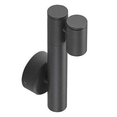 Lucande - Saige 2 LED Utomhus Vägglampa Dark Grey