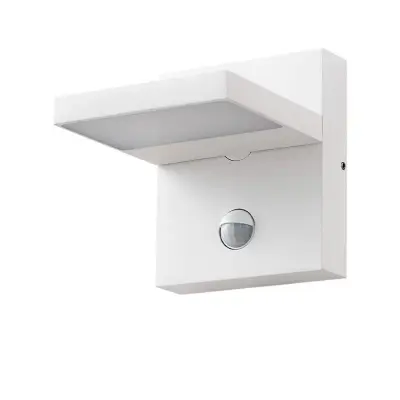 Lucande - Silvan LED Utomhus Vägglampa w/Sensor Vit