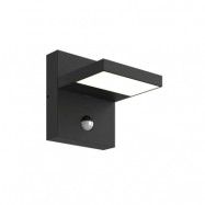 Lucande - Silvan Utomhus Vägglampa w/Sensor Graphite/White