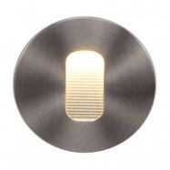 Lucande - Telke LED Round Utomhus Inbyggdsvägglampa Steel