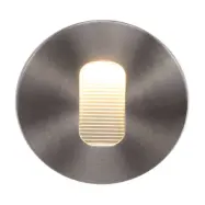 Lucande - Telke LED Round Utomhus Inbyggdsvägglampa Steel